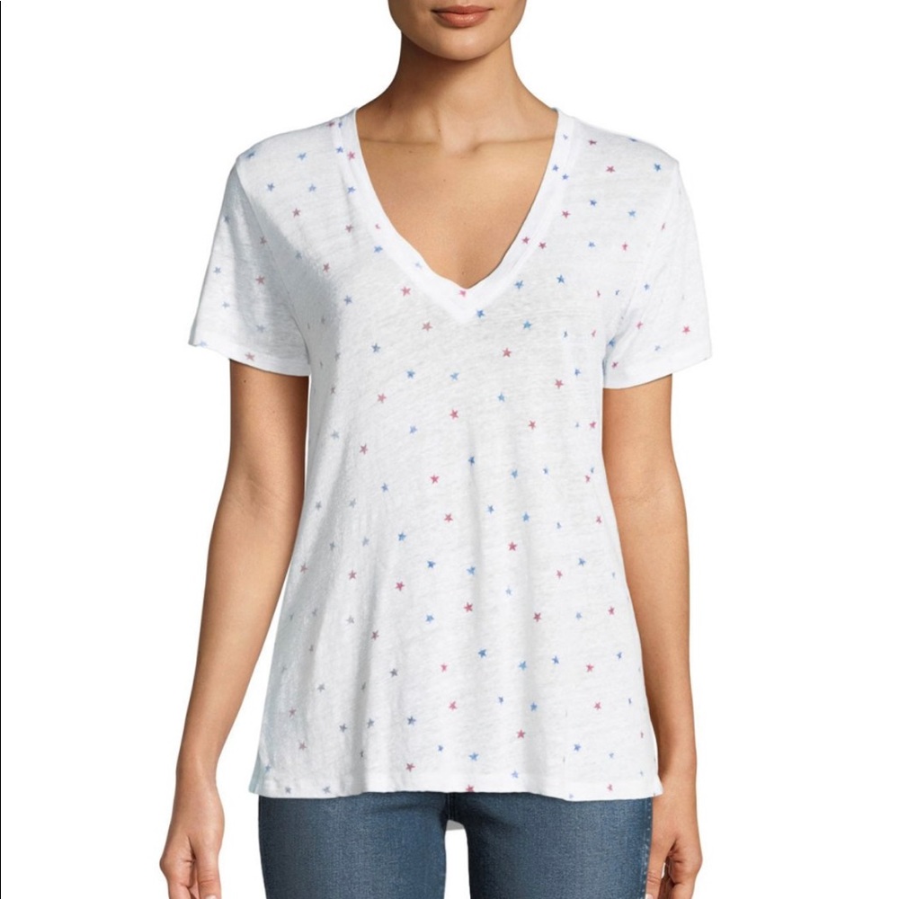 Rails Watercolor Stars V-neck Tee